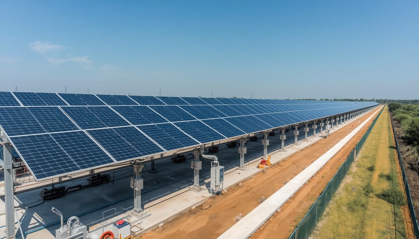 Ground mounted solar plant