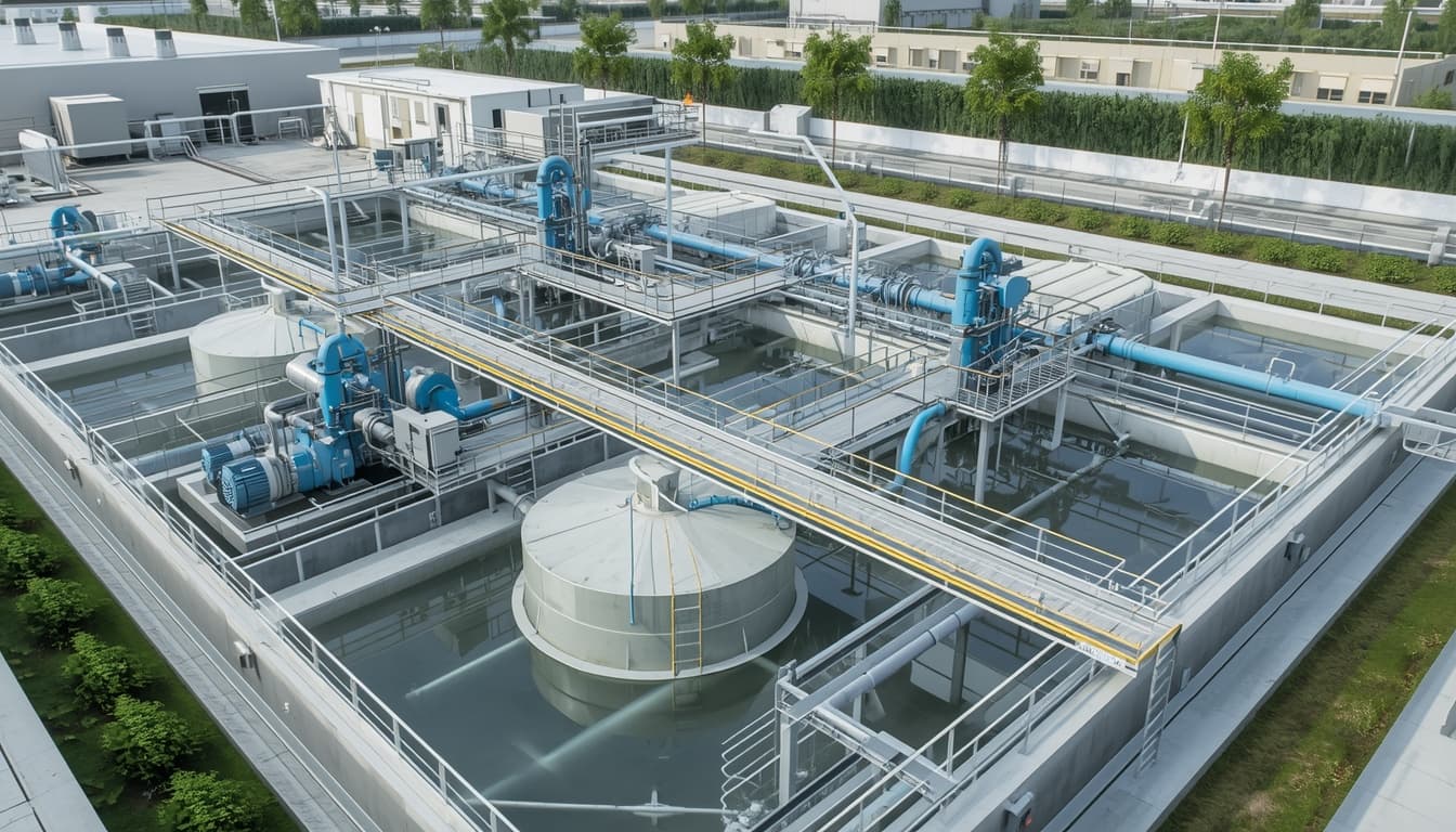 Sewage treatment plant clarifier